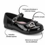 Sapatilha Menina Infantil Molekinha em verniz coração  2106.1050 - Imagem 4