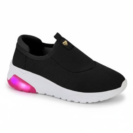 Tênis Molekinha Casual Meninas Slip On Calce Facil Escolar