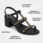 Sandália Feminina Salto Bloco Conforto Beira Rio 8379.255 - Imagem 3