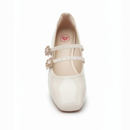 Sapatilha Molekinha Formal Menina Infantil Verniz Branco Off 2548.210