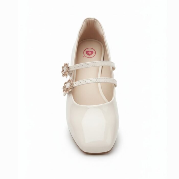 Sapatilha Molekinha Formal Menina Infantil Verniz Branco Off  2548.210 - Imagem 1