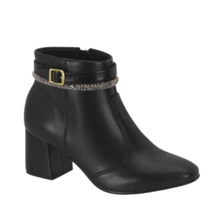 Bota Cano Curto Strass Salto Médio Beira Rio 9076.107