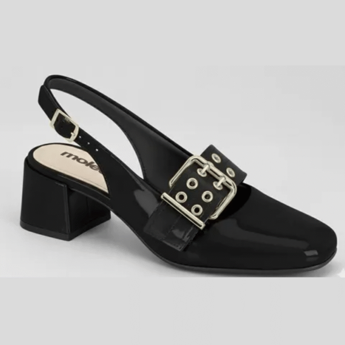 Sapato Slingback Verniz Moleca 5822.102 - Imagem 1