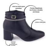 Bota Cano Curto Strass Salto Médio  Beira Rio 9076.107 - Imagem 5