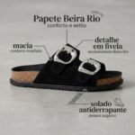 Sandália Papete Rasteira Fivela Beira Rio 8523.116 - Imagem 5