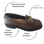 Sapato Napa Mocassin Confort Feminino Moleca 5823.101 - Imagem 5