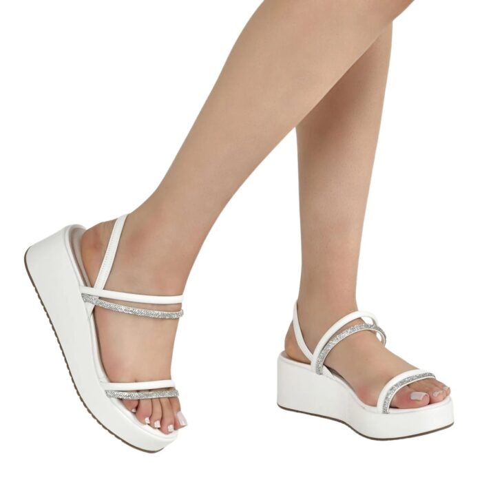 Sandália Plataforma Strass Feminina Via Marte 167-008-01 - Imagem 3
