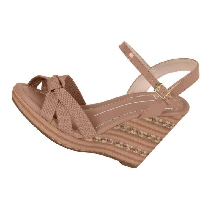 Sandália Anabela Plataforma Feminina Moda Moleca 5411.1127 - Imagem 8