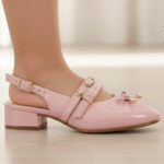 Sapato Infantil Juvenil Molekinha Slingback Fivela Laço Moda 2585.103 - Imagem 2
