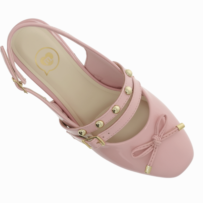 Sapato Infantil Juvenil Molekinha Slingback Fivela Laço Moda 2585.103 - Imagem 3