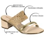 Tamanco Beira Rio Salto Bloco Feminino Estilo e Conforto - Imagem 5