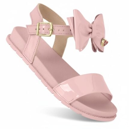 Sandália Menina Molekinha Infantil Laço Verniz 2341.117