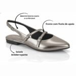 Sapato Feminino Beira Rio Slingback Salto Baixo Conforto - Imagem 6