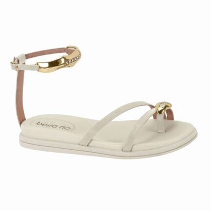 Sandália Beira Rio Flat Feminina Leve e Confortável