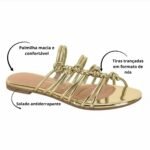 Sandália Rasterira Feminina Vizzano Tira Metalizado 6448.119 - Imagem 3