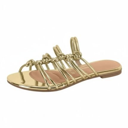 Sandália Rasterira Feminina Vizzano Tira Metalizado 6448.119