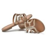 Sandália Rasteira Slide com Pedrarias Feminino Via Marte - Imagem 3