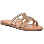 Sandália Rasteira Slide com Pedrarias Feminino Via Marte - Imagem 2