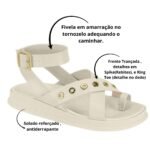 Sandália Papete Moleca  Feminina Gladiadora Trançada Casual 5556.104 - Imagem 2