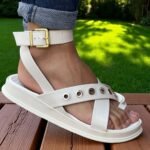 Sandália Papete Moleca  Feminina Gladiadora Trançada Casual 5556.104