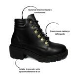 Bota Feminina Beira Rio Conturno Cano Curto 9077.202 - Imagem 4