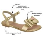 Sandália Rasteira Menina Molekinha Laço Brilho 2157.1204 - Imagem 3