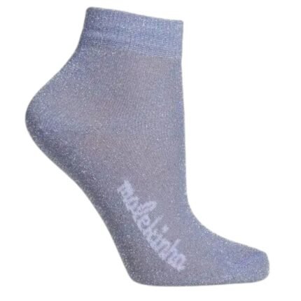 Meia Cano Curto Médio Molekinha Menina Lurex Brilho Glitter 3631.1990 Infantil