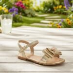 Sandália Rasteira Menina Molekinha Laço Brilho 2157.1204 - Imagem 2