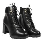 Bota Feminina Beira Rio Cano Curto Tratorada salto alto 9074.103 - Imagem 2