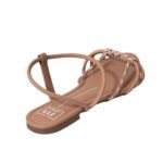 Sandália Rasteira Feminina Moleca Tiras Trançadas 5460.215 - Imagem 3