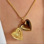 Colar Relicário Medalha Coração Personalizado Folheado  1735.4791 - Imagem 4