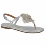 Sandália Rasteira Feminina Flor Vizzano Metalizado Casual 6447.218 - Imagem 3
