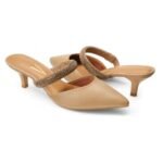 Scarpin Mule Vizzano Bico Fino Tira Strass Brilho 1122.886