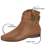 Bota Feminina Metal e Fivela Cano Curto Beira Rio 9084.106 - Imagem 6