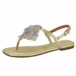 Sandália Rasteira Feminina Flor Vizzano Metalizado Casual 6447.218 - Imagem 6