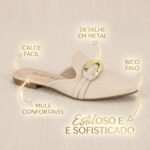 Mule Sapatilha Feminino Beira Rio Bico Fino  4134.1003 - Imagem 7