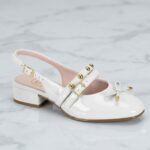 Sapato Infantil Juvenil Molekinha Slingback Fivela Laço Moda 2585.103 - Imagem 8