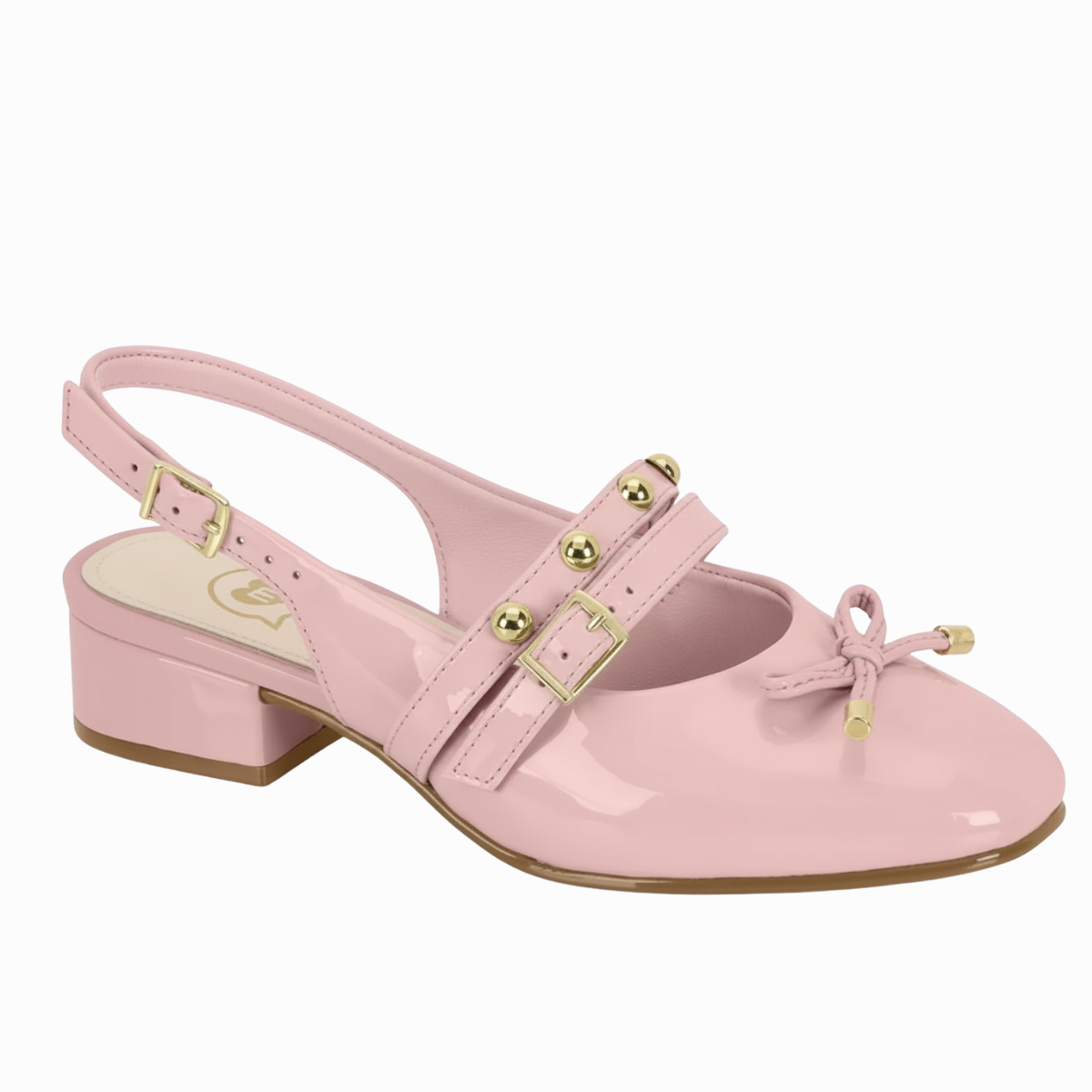 1 Sapato Infantil Juvenil Molekinha Slingback Fivela Laço Moda 2585.103 - Imagem 1